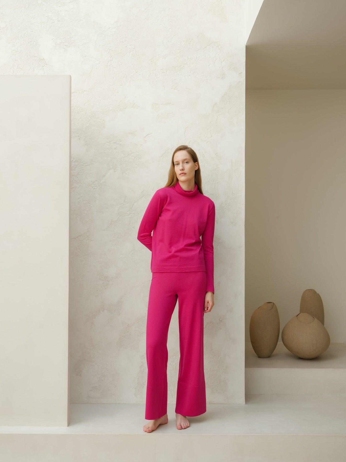 Extra Fine Merino Wool Turtleneck with Straight Sleeve