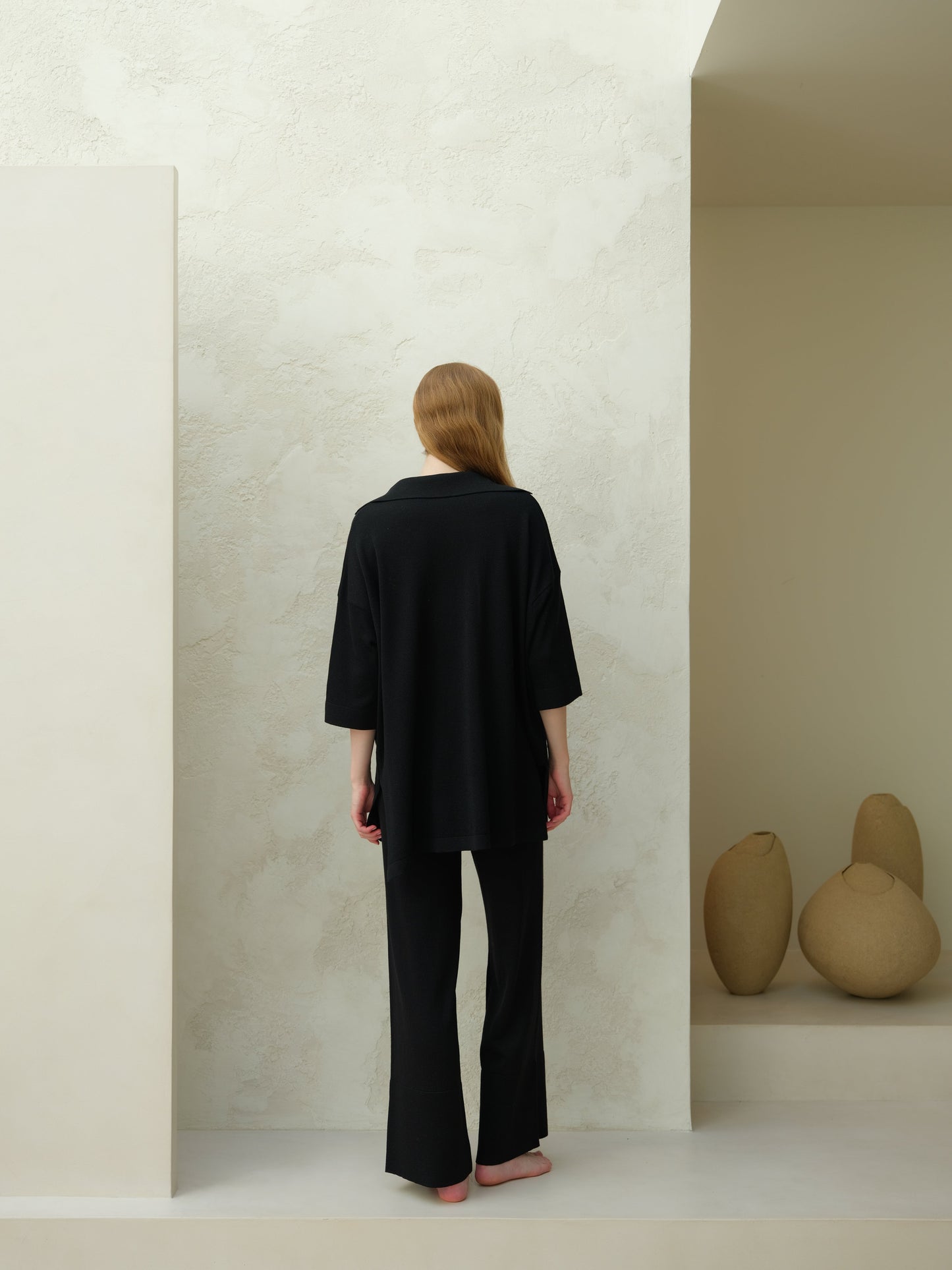 Extra Fine Merino Wide-Leg Trousers