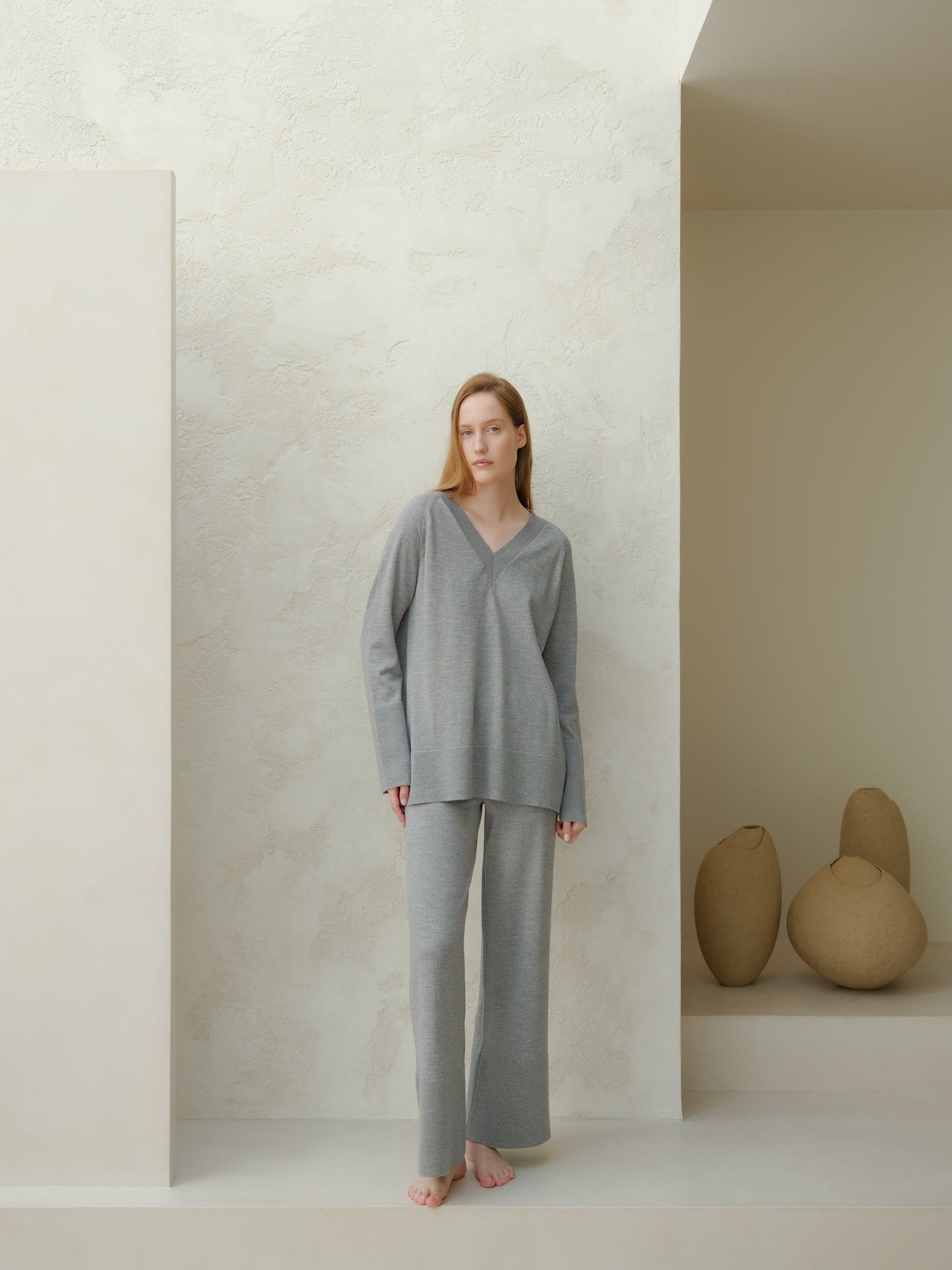 Extra Fine Merino Wide-Leg Trousers