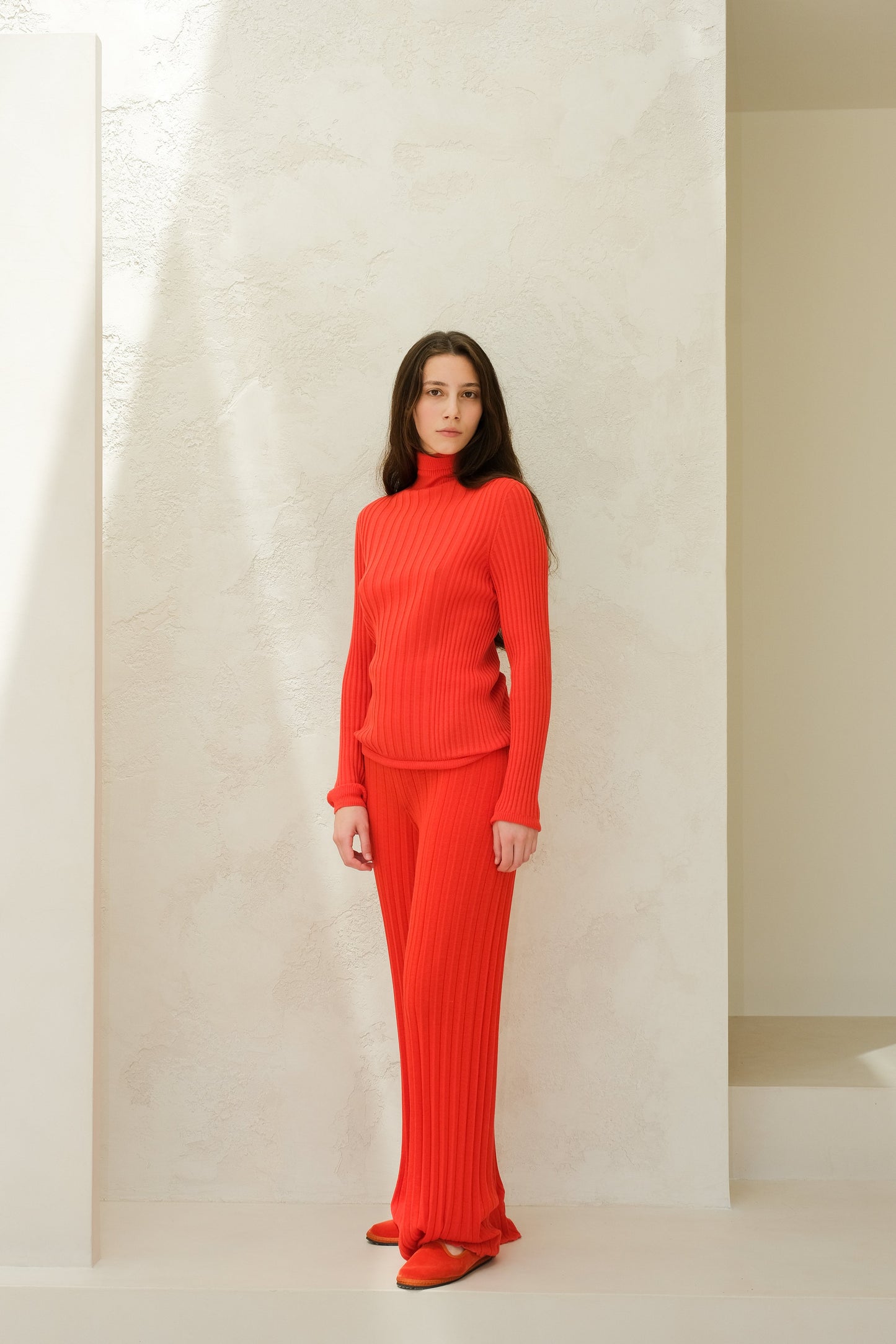 Extra Fine Merino Wool Ribbed Turtle Neck (3D-Knit)