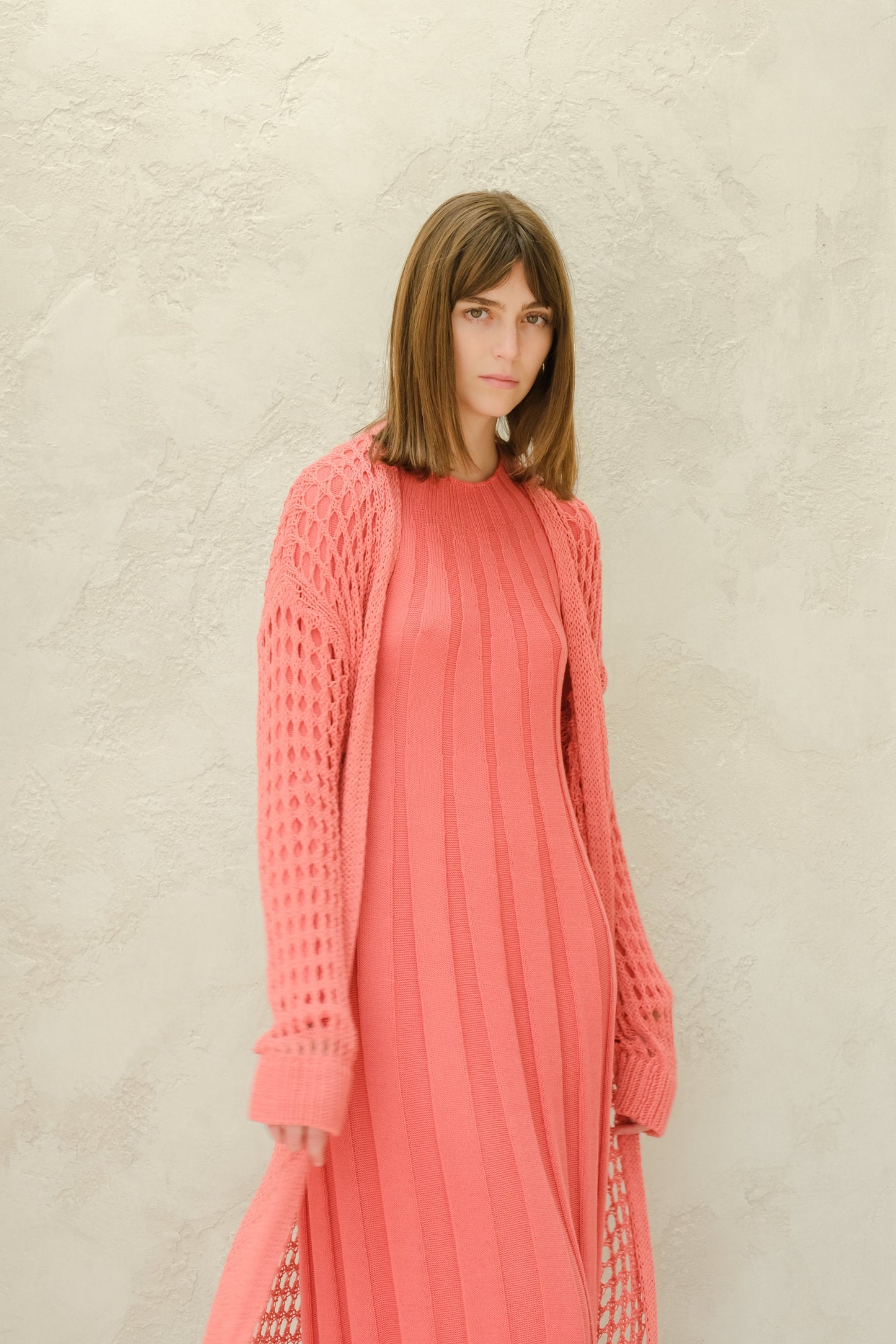 Fine Cotton Crochet Maxi Cardigan