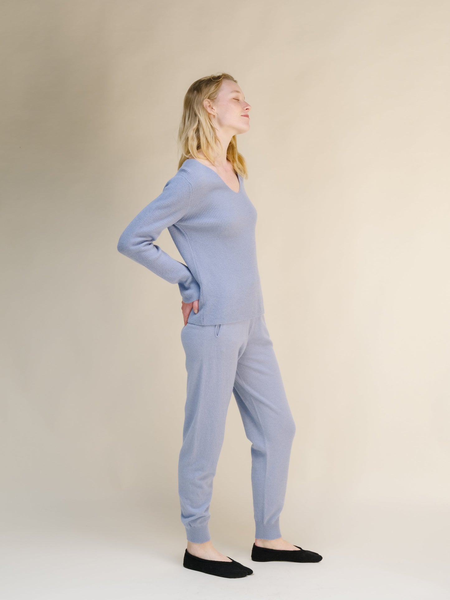Cashmere Mix Yoga Pants (3D-Knit)