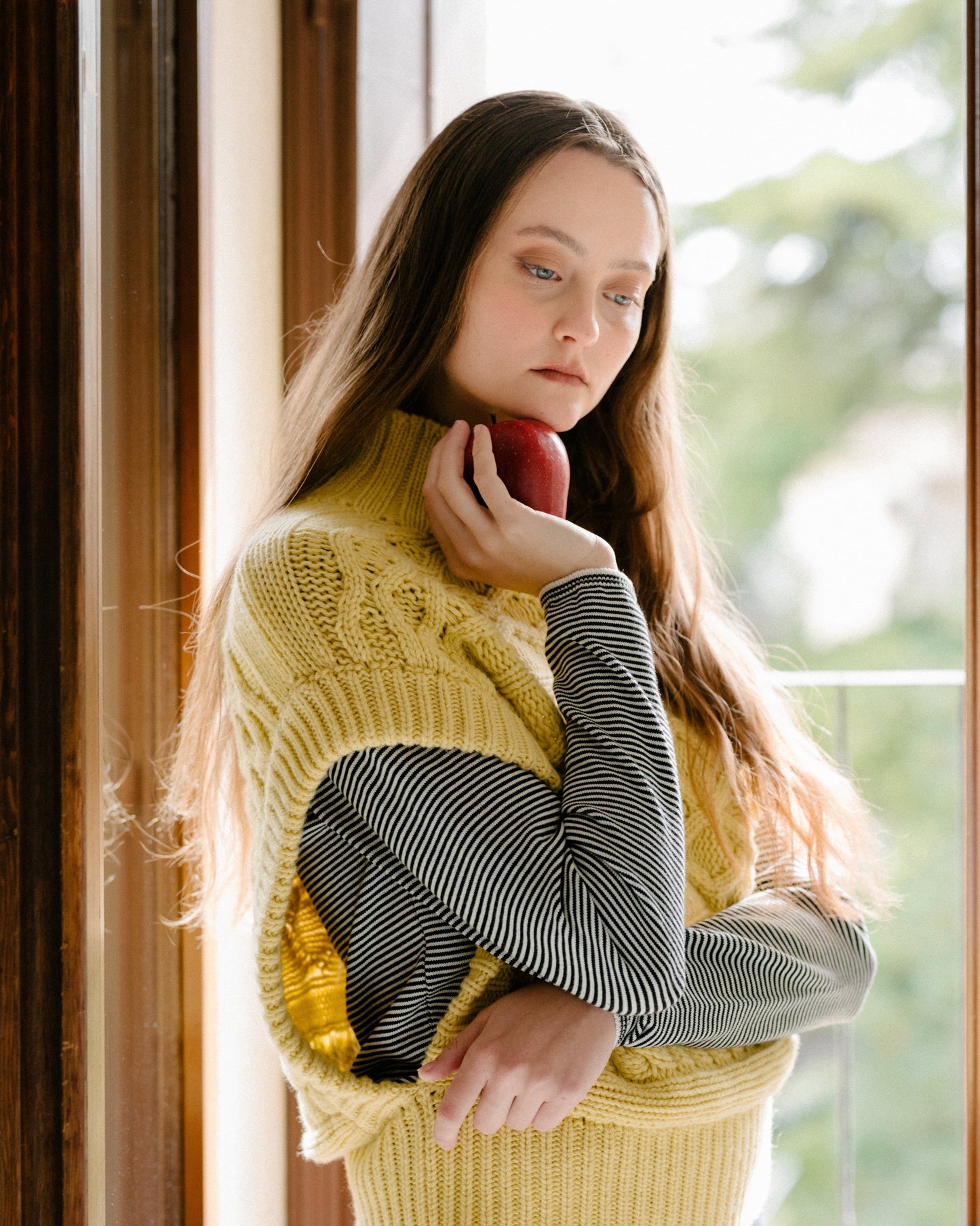 Pima Cotton Striped Crewneck