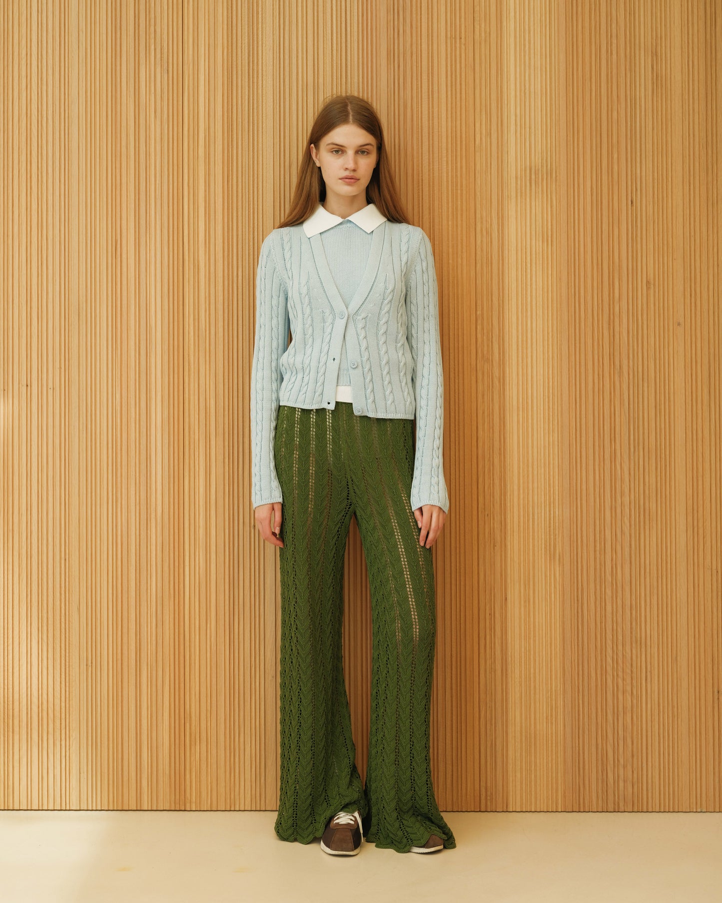 Fine Cotton Crochet Zig Zag Pants