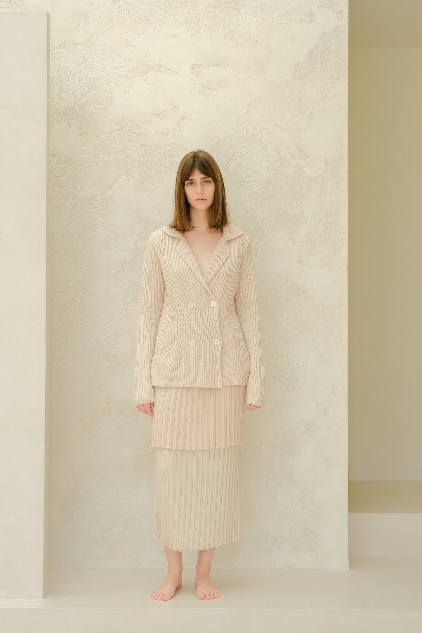 Fine Cotton Double Breasted Jacket