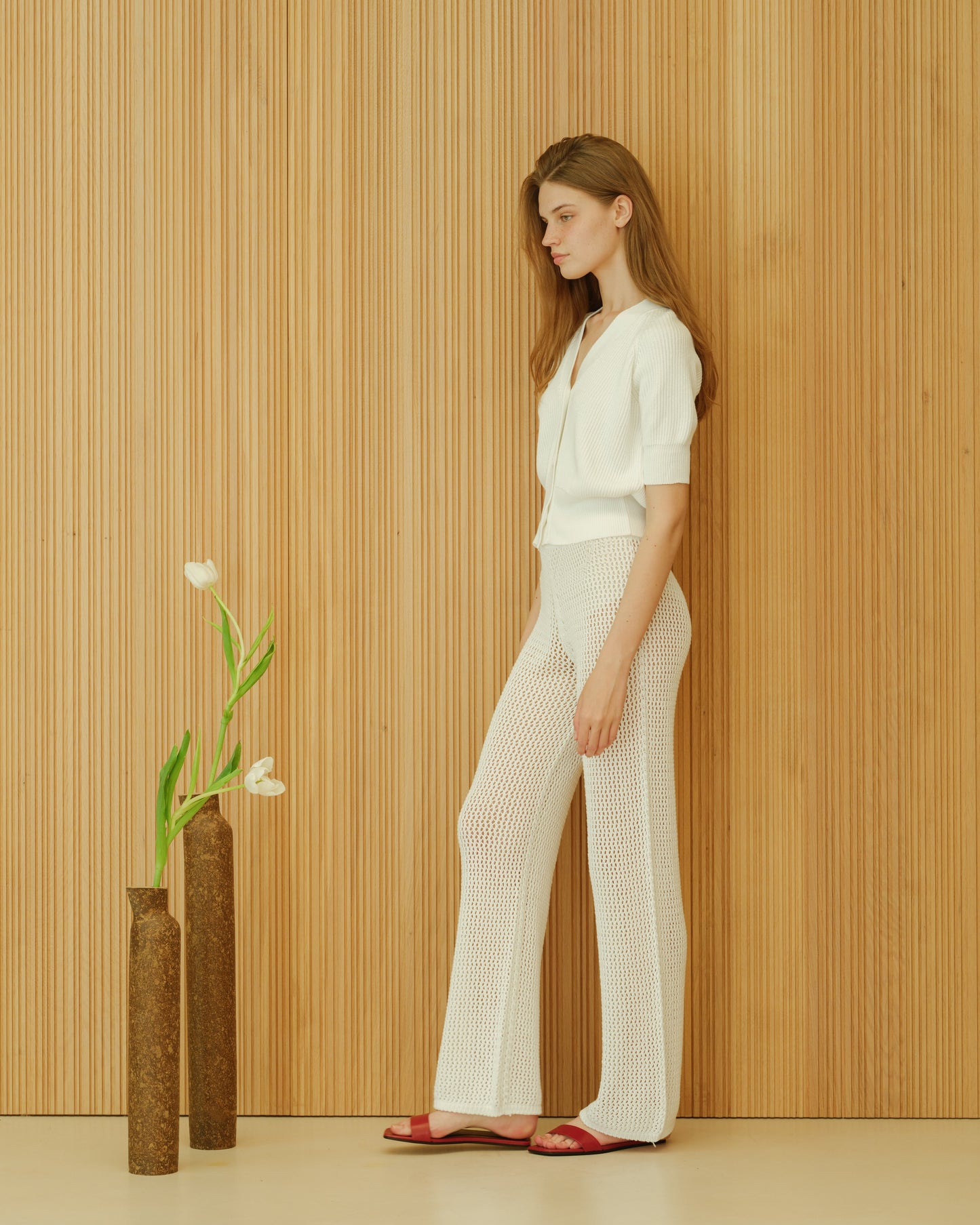 Fine Cotton Short Sleeve Cardigan