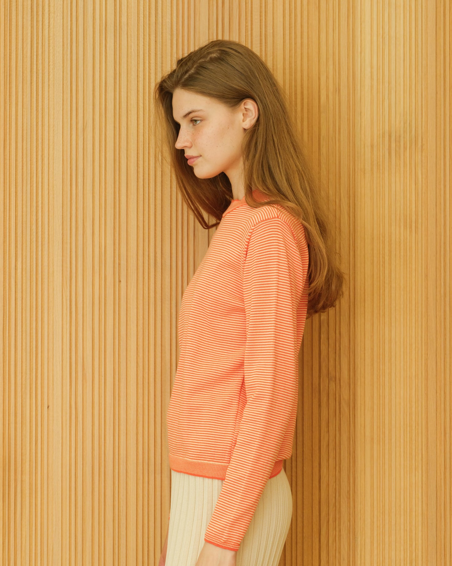 Pima Cotton Striped Crewneck