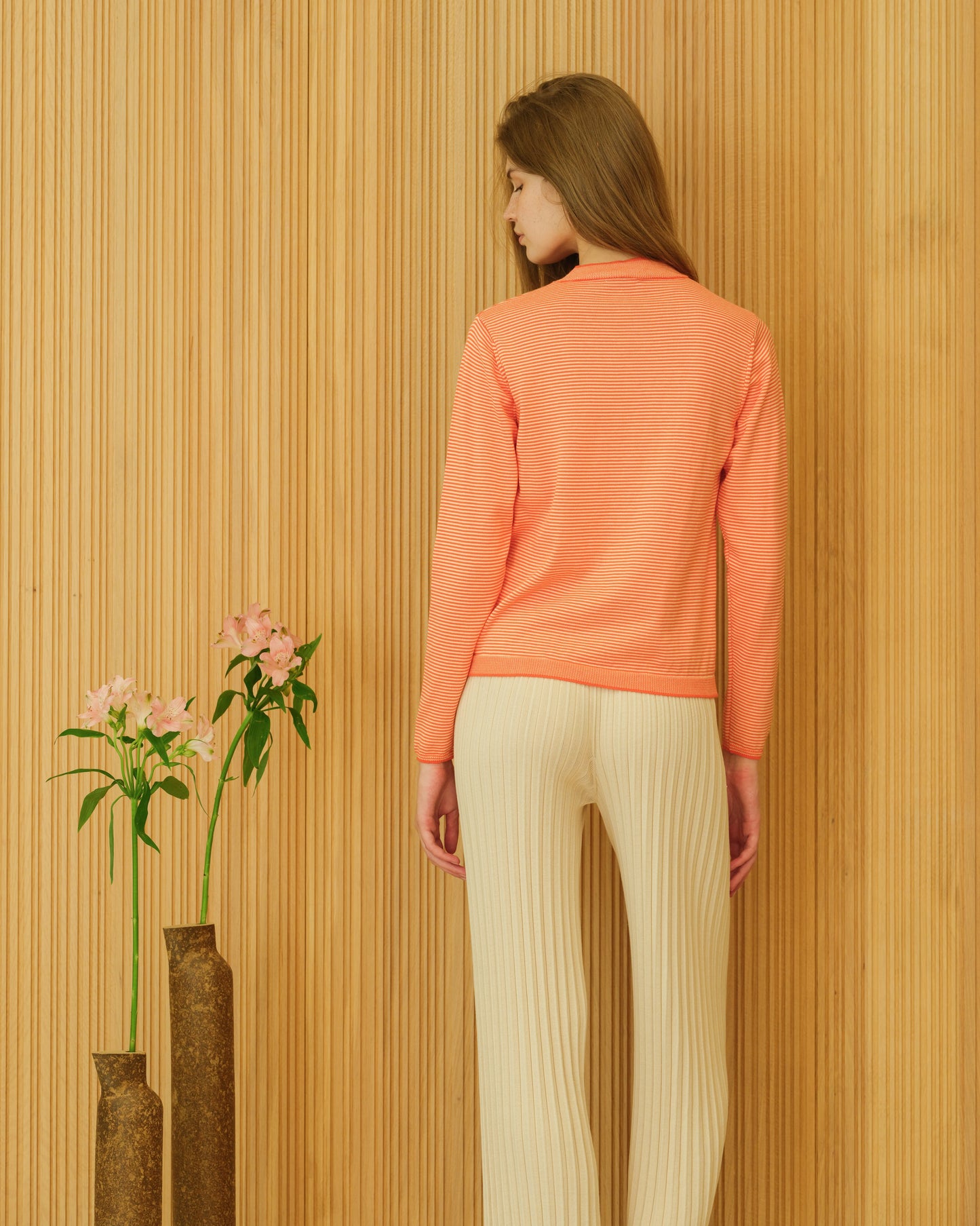 Pima Cotton Striped Crewneck