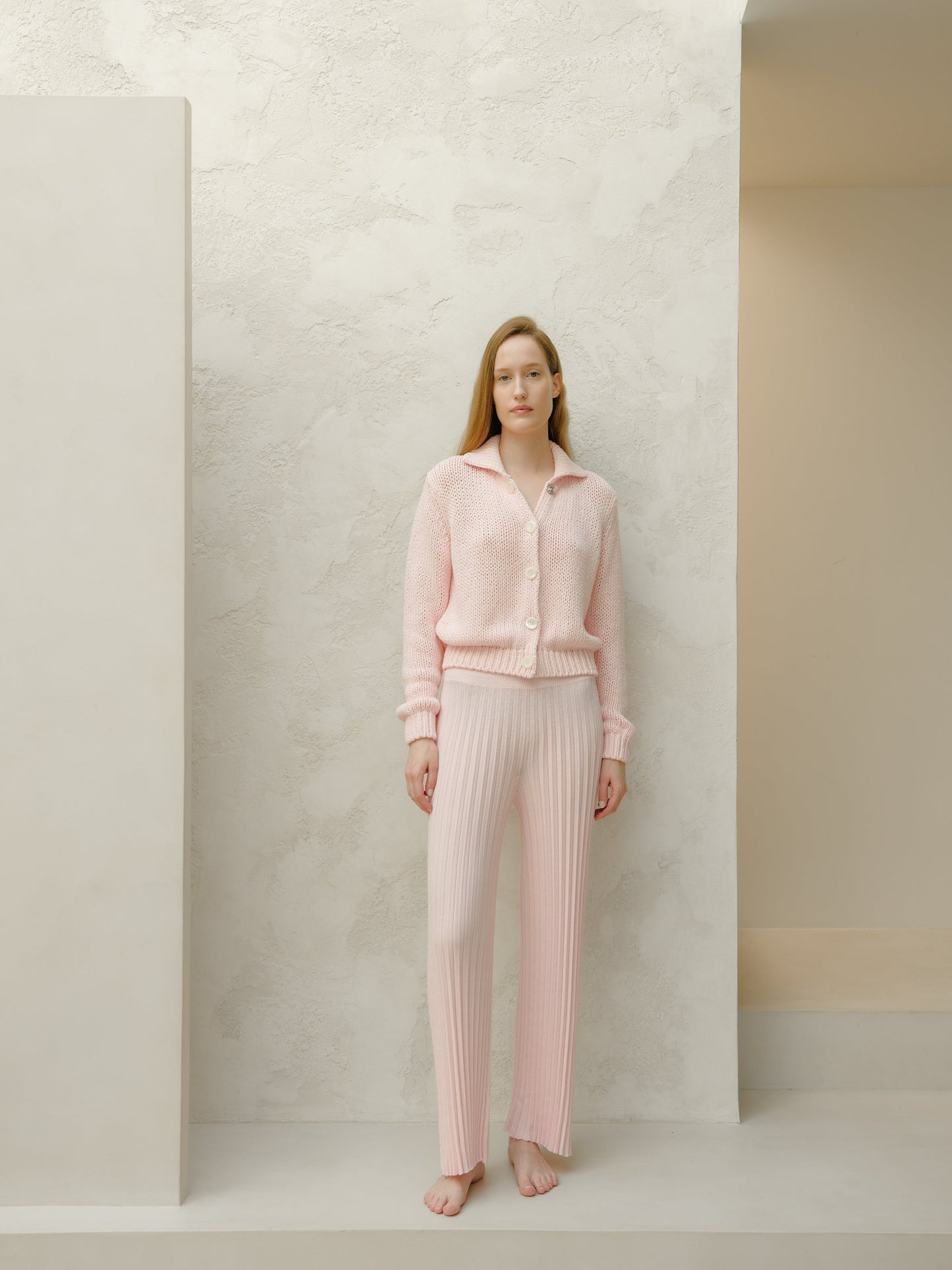 Fine Cotton Plissé Pants (3D-Knit)