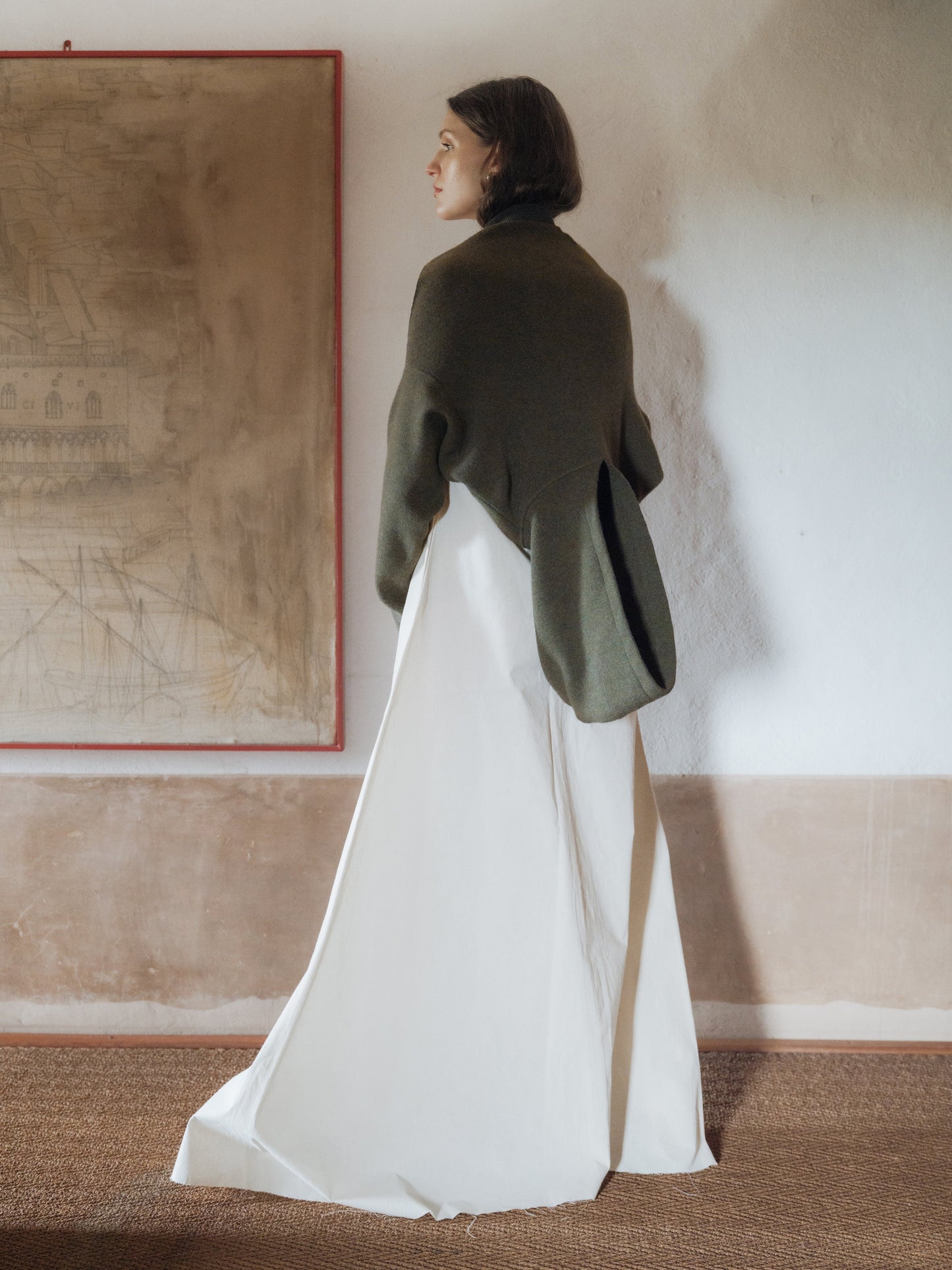 Lambswool Cropped Hoodie