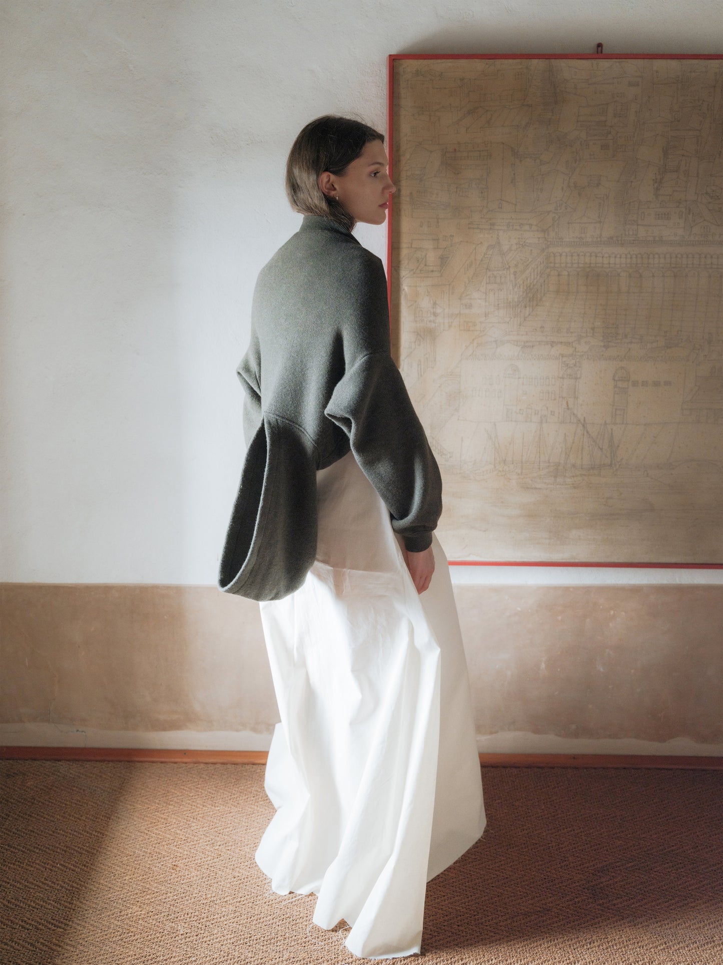 Lambswool Cropped Hoodie