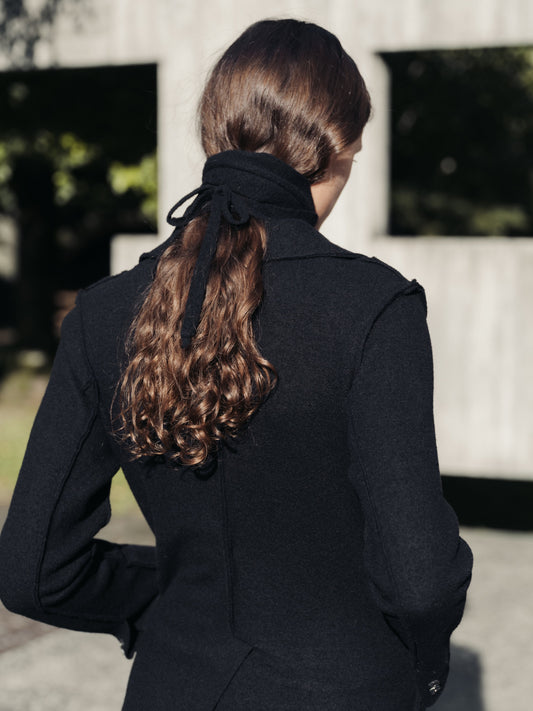 Boiled Wool Jabot