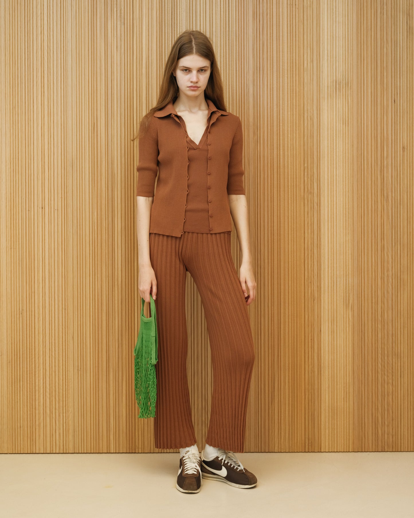 Fine Cotton Plissé Pants (3D-Knit)