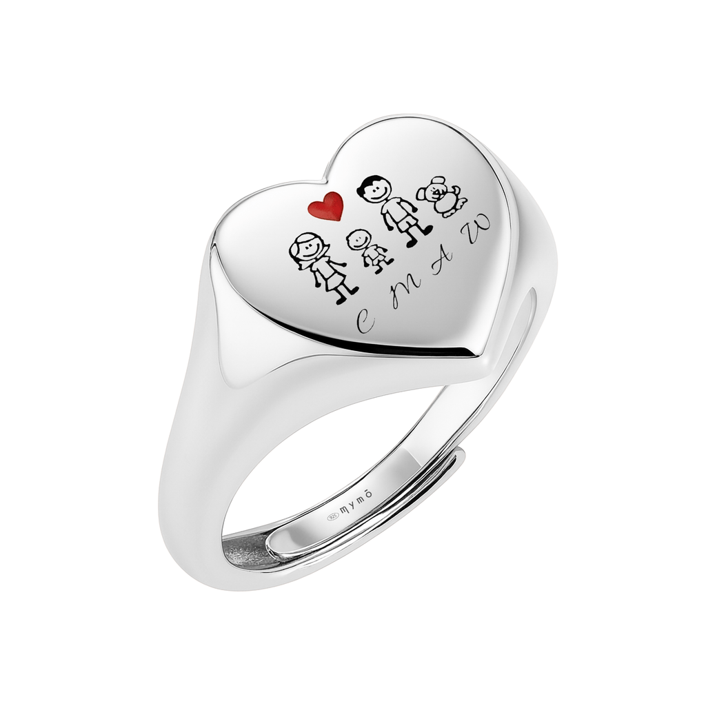 Anello Chevalier cuore Famiglia